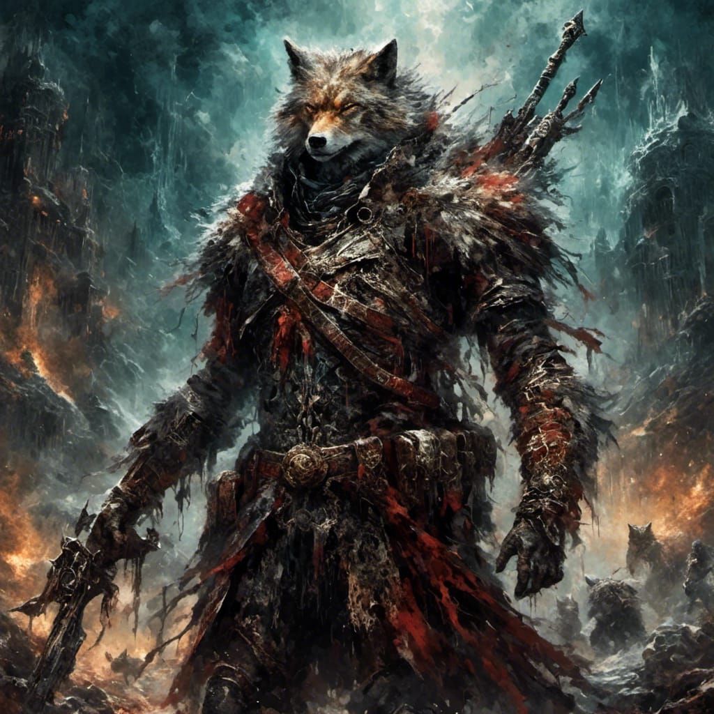 Wolf Mercenary Character Concept Art