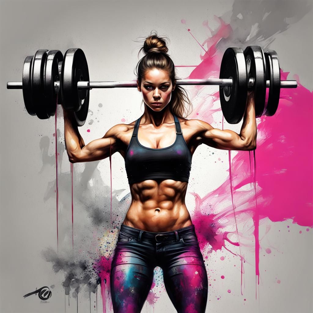 Weightlifting Woman in Gym, Murciano Style