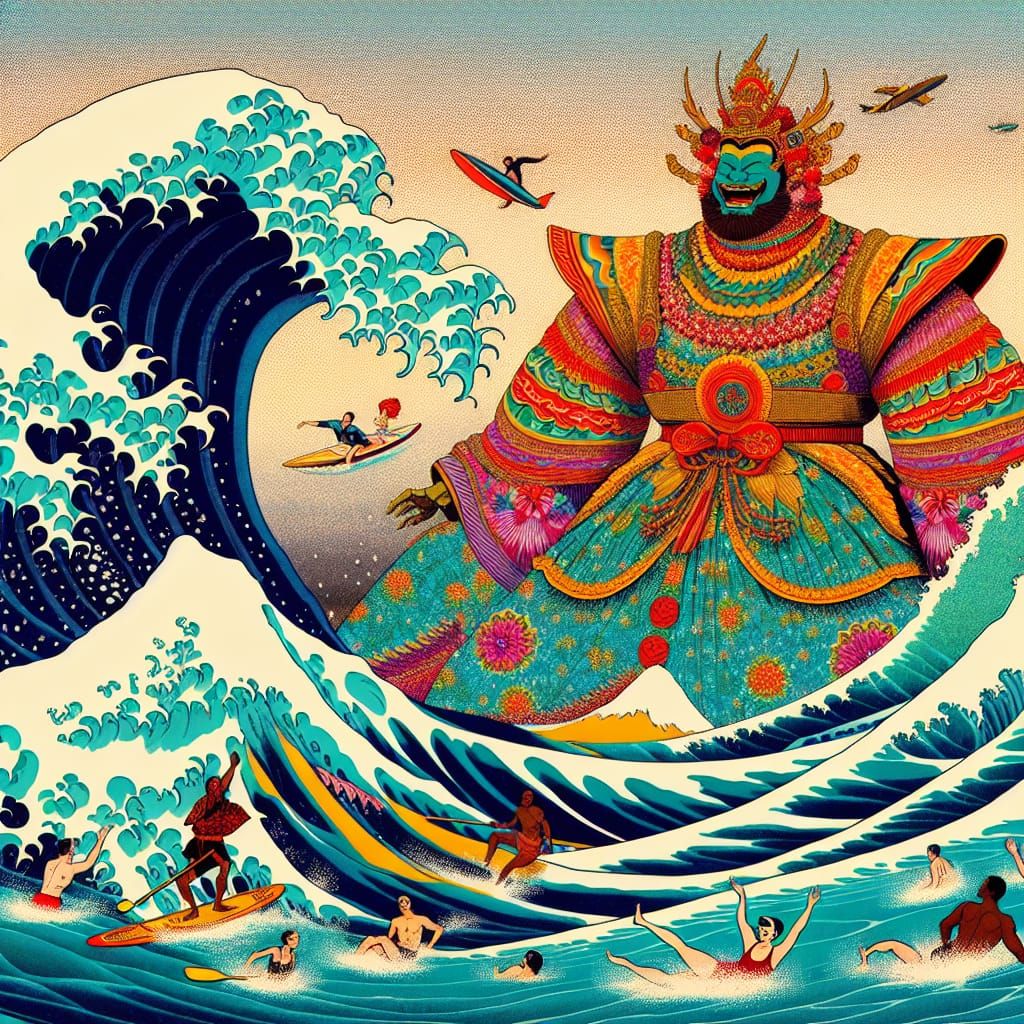 Giant Sea Float Surfer in Japanese Style
