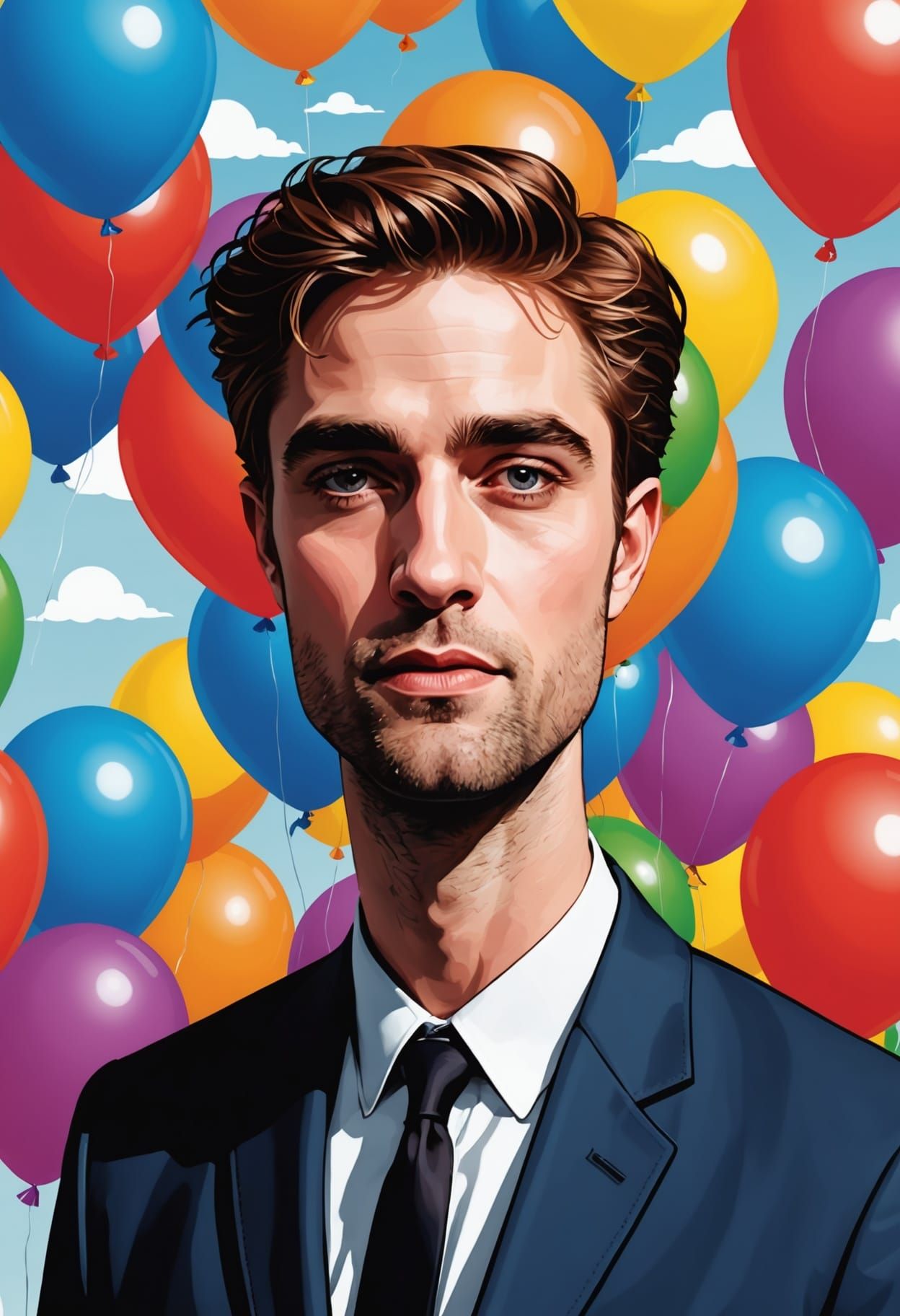 Robert Pattinson with Balloon