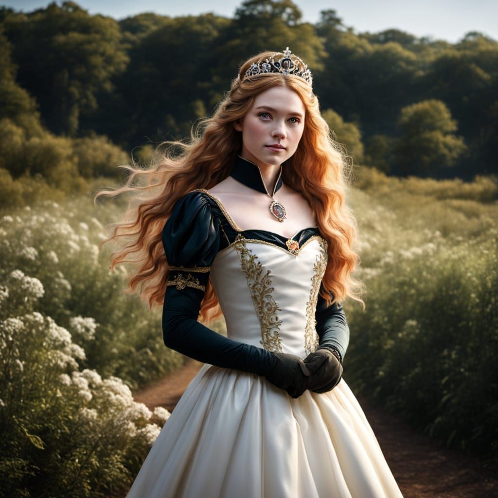 AI Princess Portrait: Digital Royalcore Art