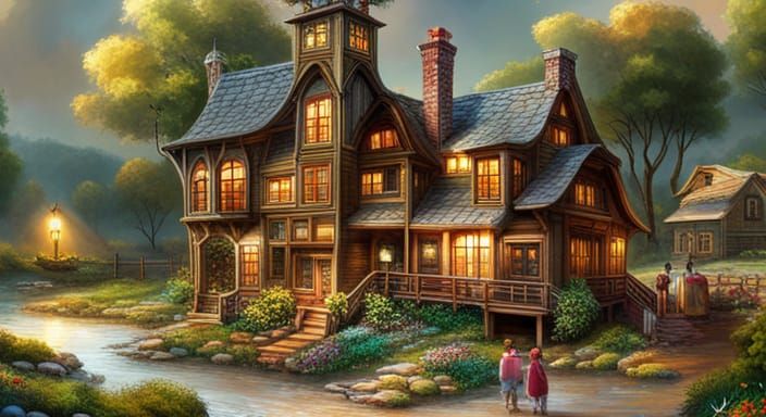 Intricate Miniature Wonderland House in Vibrant Colors