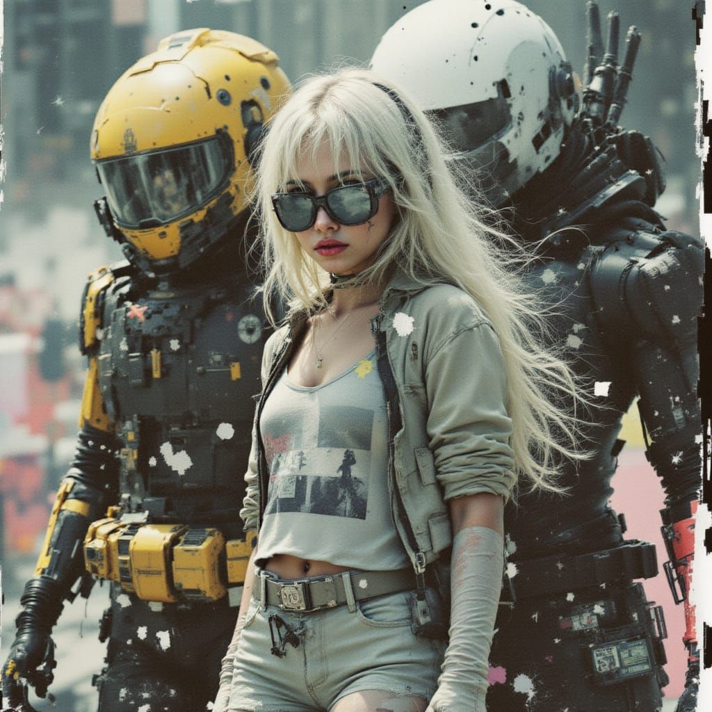 Concept Art Portrait Of A White Haired Woman With Green Eyes