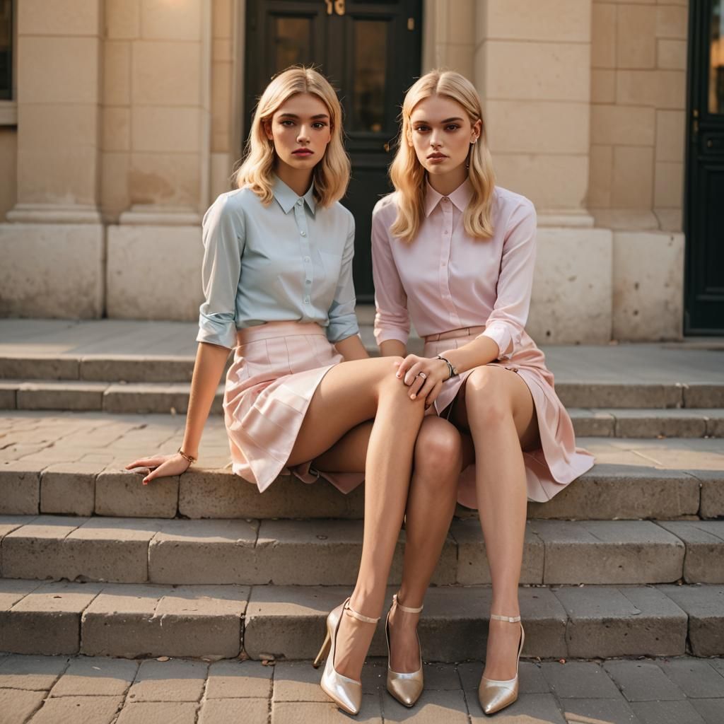 Elegant Young Man in Pastel Hues, Flattering Lighting