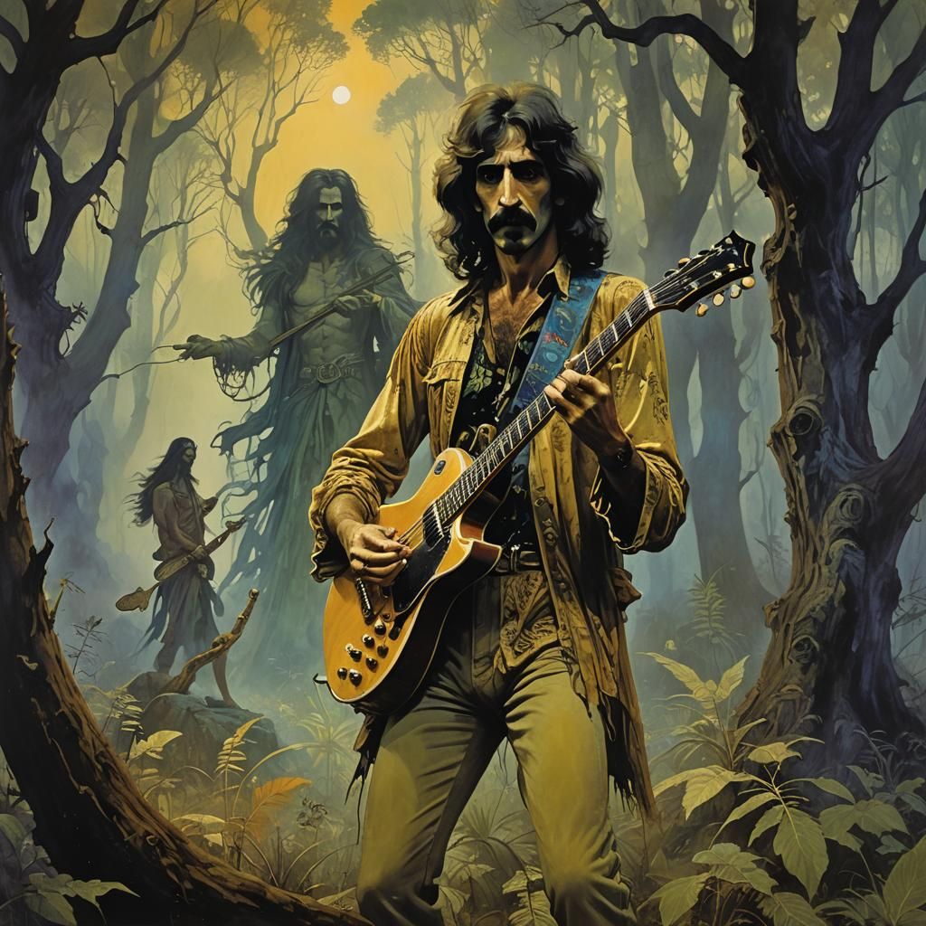 Frank Zappa in Whimsical Fantasy Art