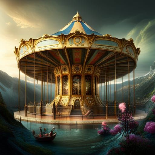 Magical Carousel: Epic Digital Matte Painting