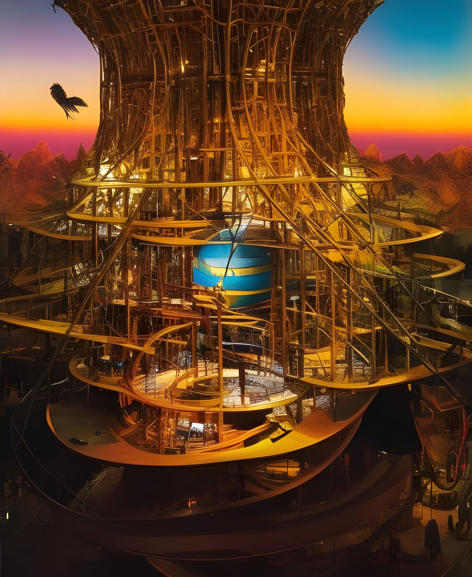 Surreal Abstract Machinery in Hyperdetailed Painting