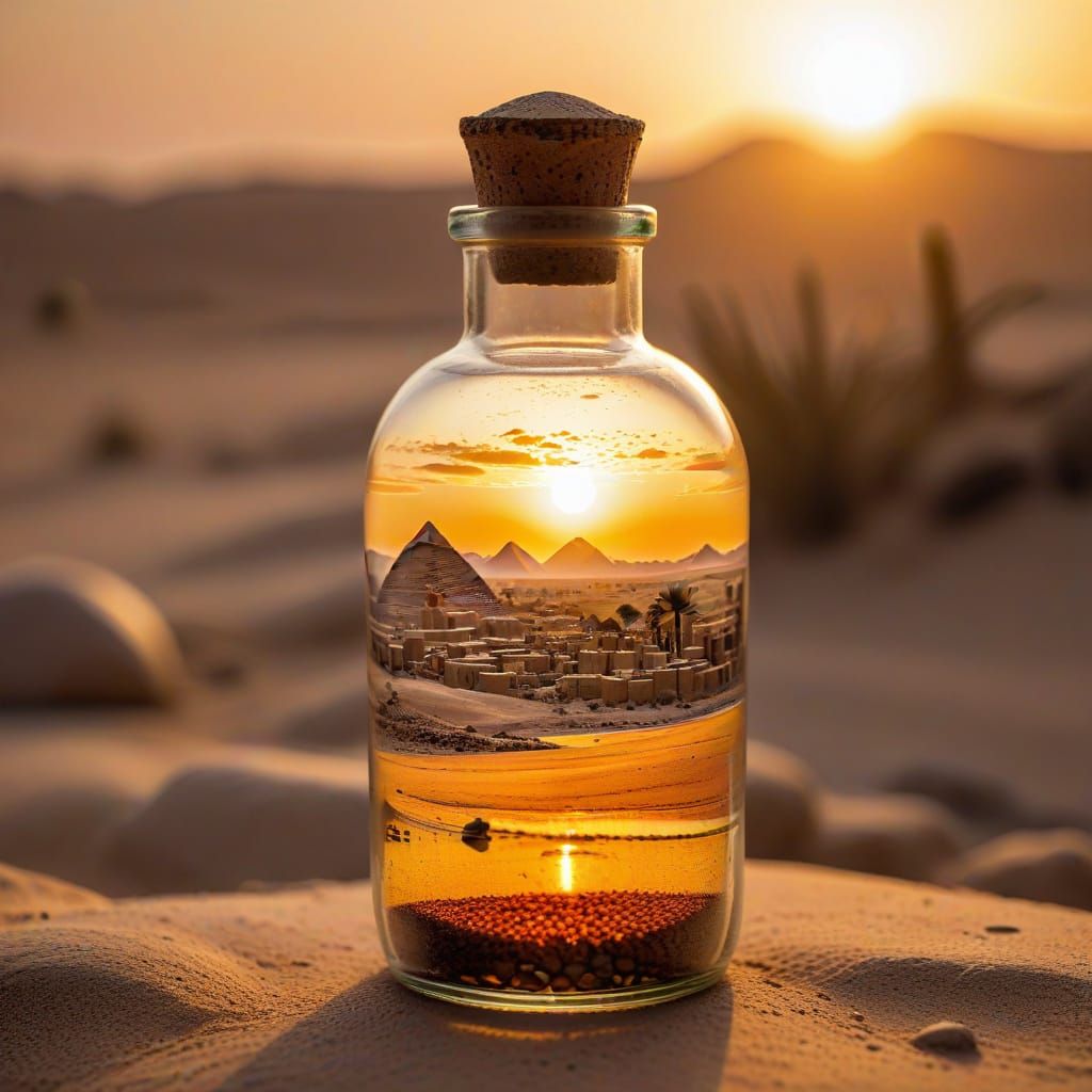 Egyptian Landscape in a Bottle: Macro Photography