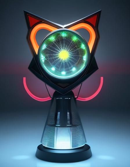 Bright Neon Swirls in Cosmos: 3D Digital Art