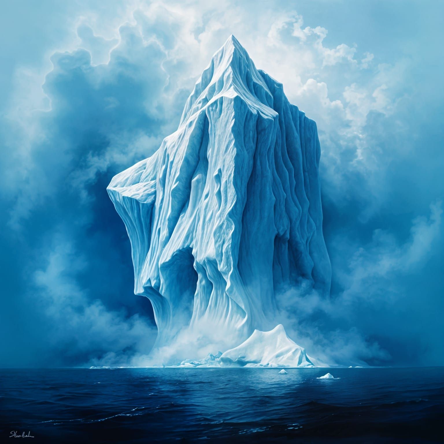 Icy Masterpiece in Ethereal Blue