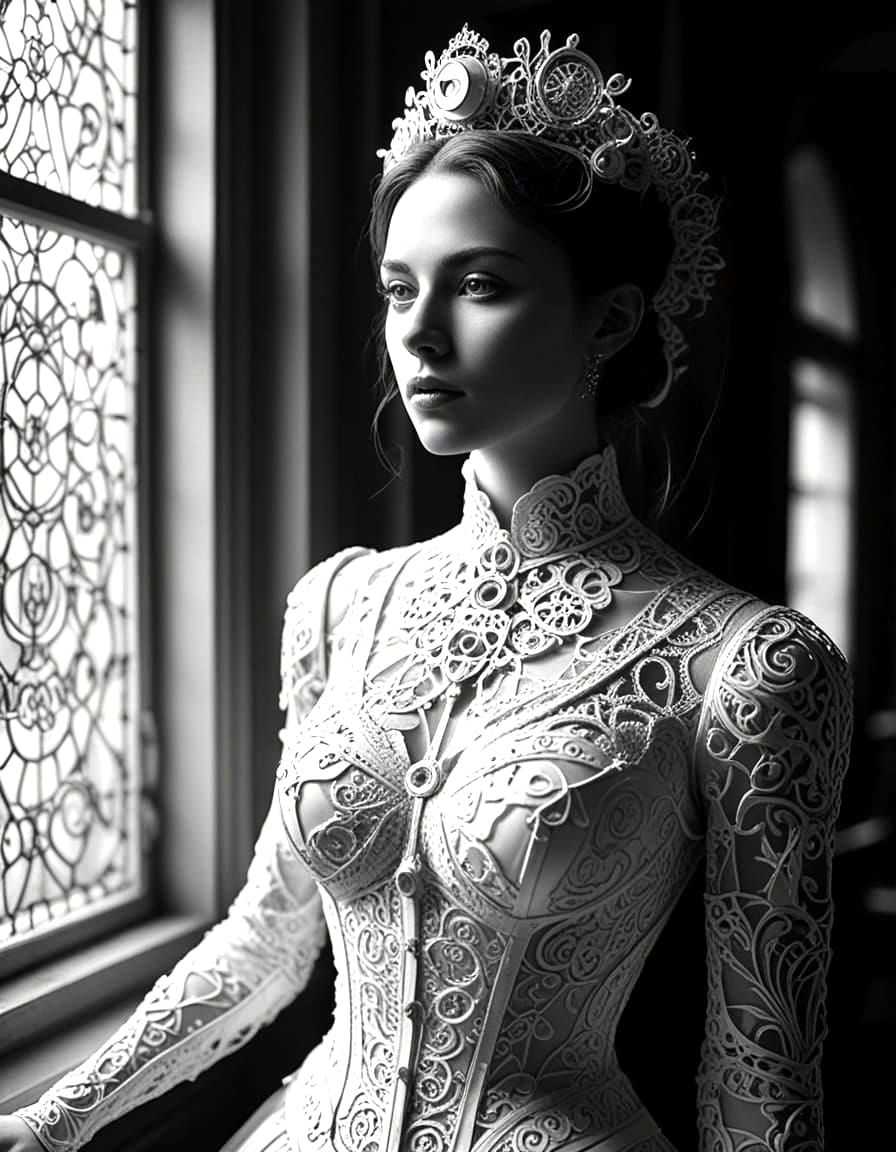 Steampunk Artisan Assembling Automaton with Filigree Gears