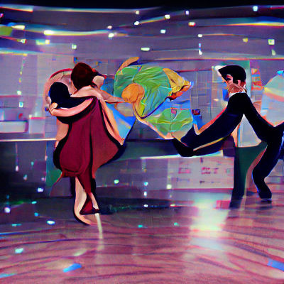 Romantic Couple Dancing in Private Moment