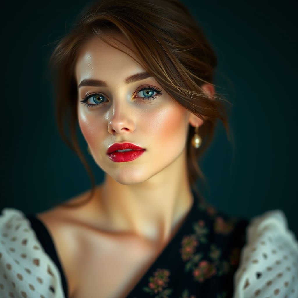 Glamorous Editorial Portrait of a Stunning Young Woman