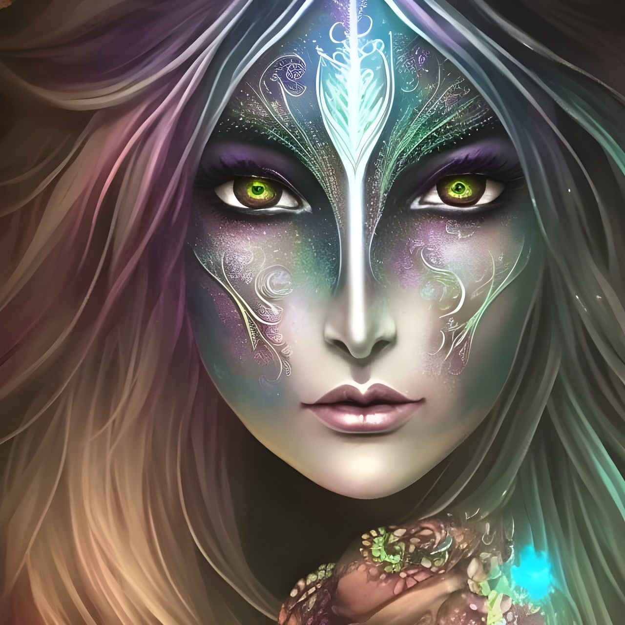 Ethereal Ghost Elf with Holographic Lighting