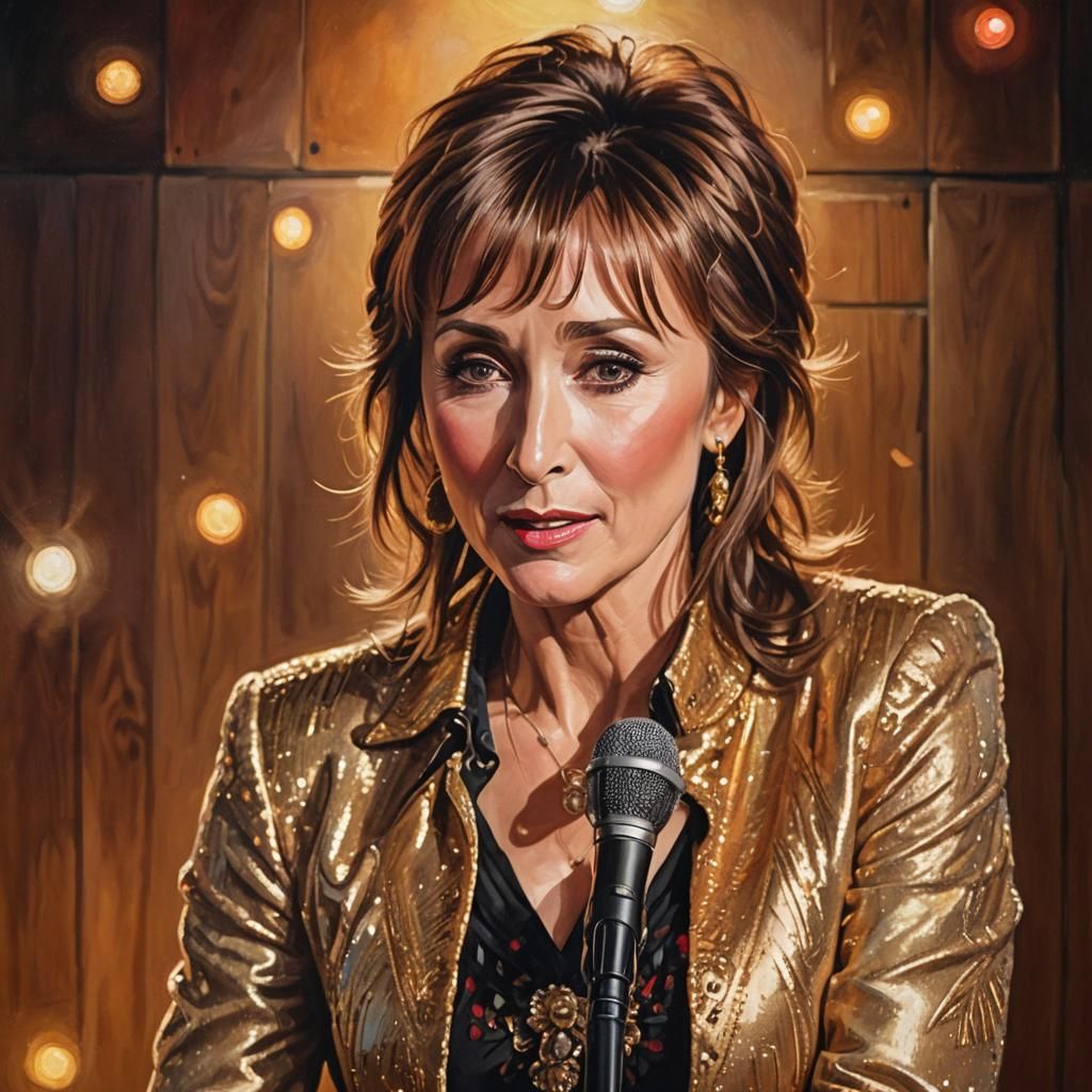 Vibrant Country Music Hall Portrait in Oil