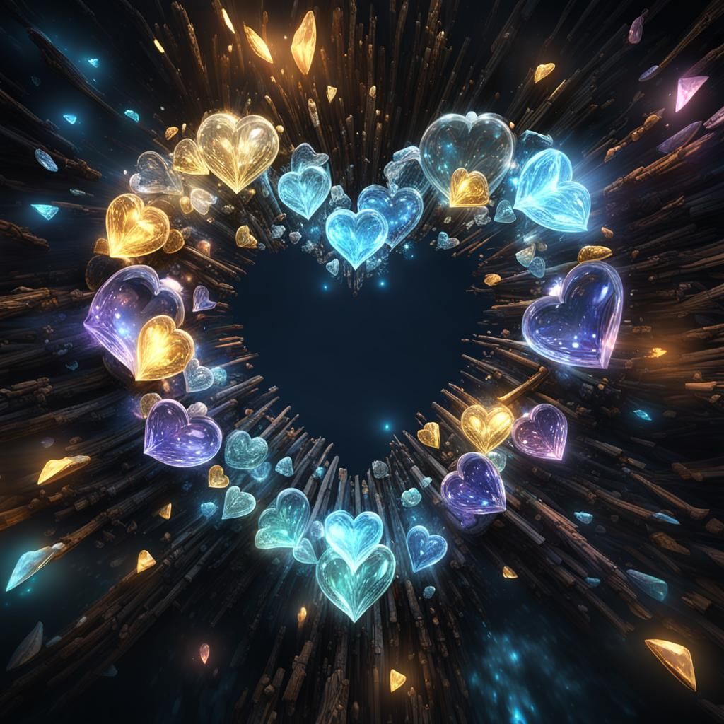 Crystal Heart Fractal: A Dark Fantasy Concept