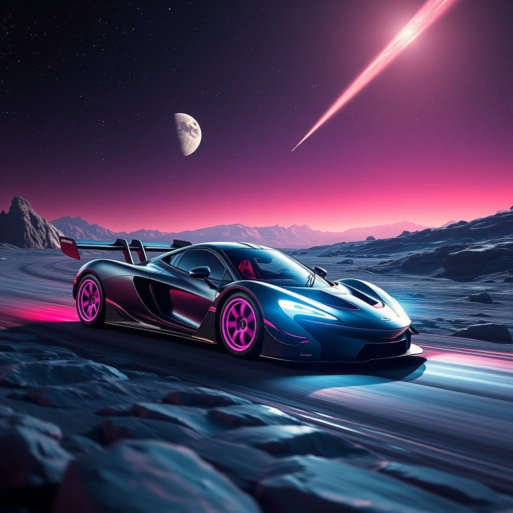 Sleek McLaren P1 GTR Speeds Across Alien Planet