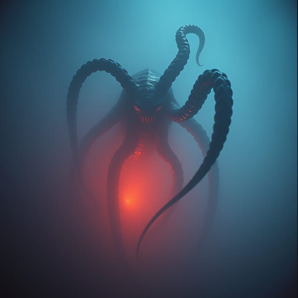 Cyclopean God Emerges from Mists in Cinematic Hues