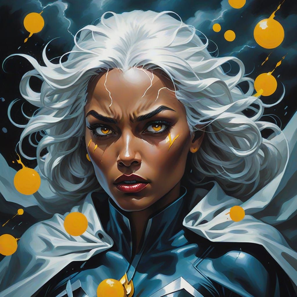 Mutant Storm Commands Weather in Oil Painting Style