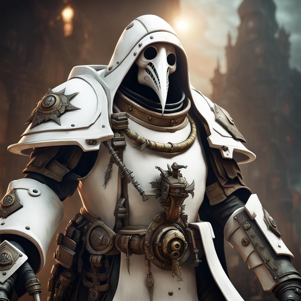 Warhammer 40k Plague Doctor Space Marine in Armor