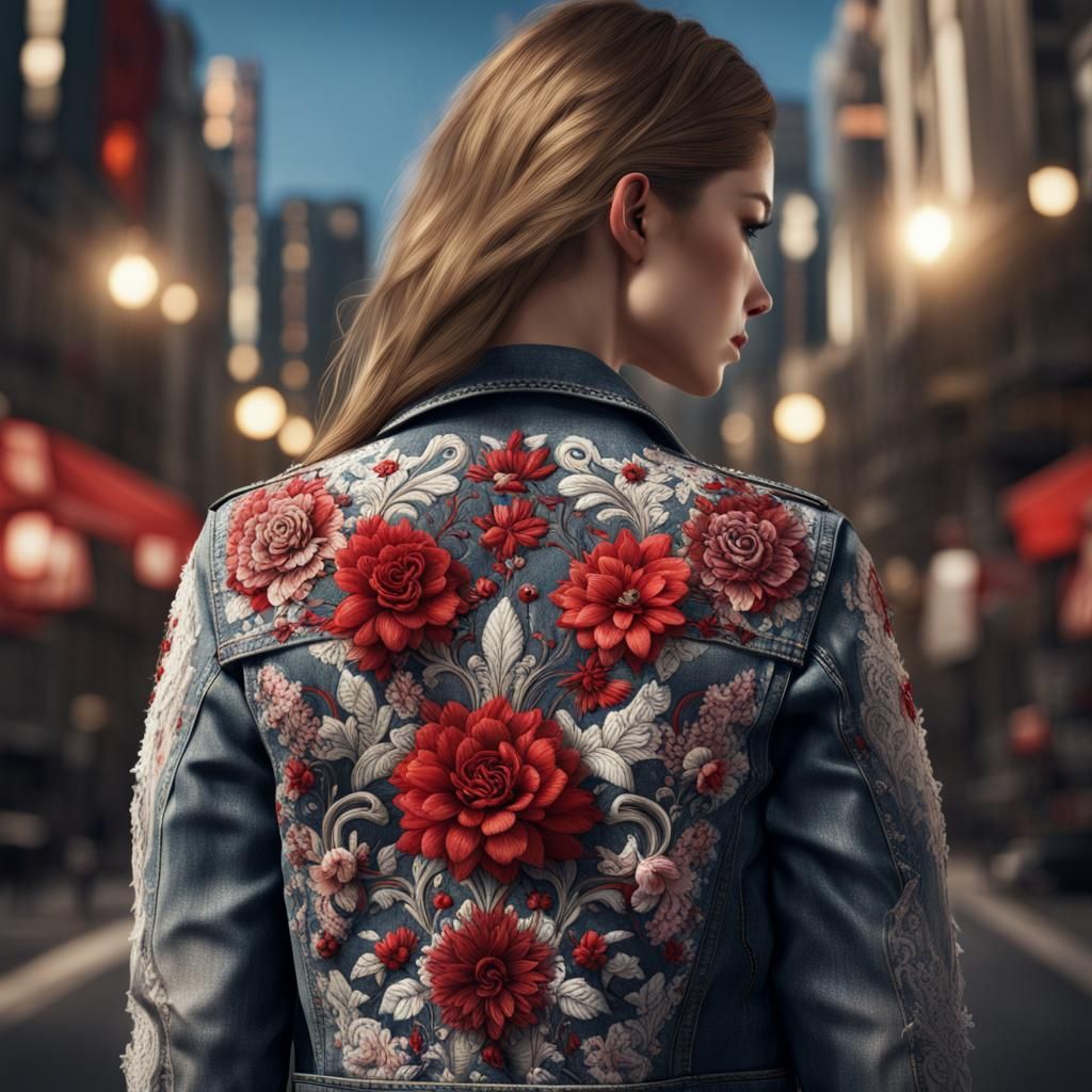 Woman in Embroidered Jacket: Fantasy Concept Art