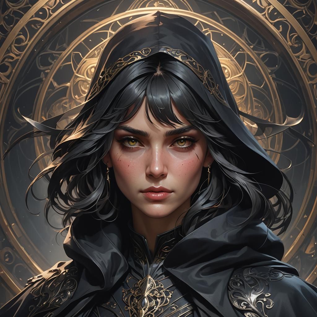 Ethereal Shadow Portrait in Hyperdetailed Style