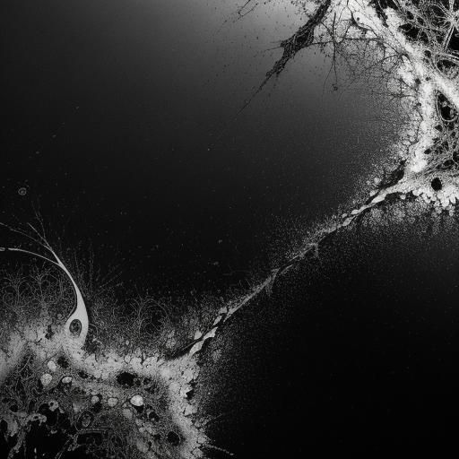 Fractal Splash in Pollock Style, Hyperrealistic Detail