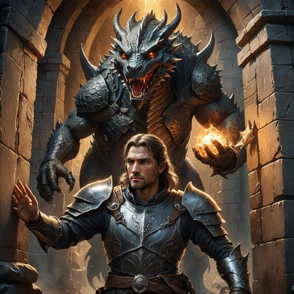 Celebrier Reaches for Dragon's Claw: Fantasy Illustration