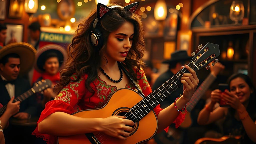 Sensual Flamenco Dancer in Traditional Spanish Dress