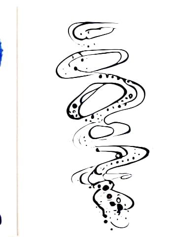 Abstract Asemic Writing Visual Art