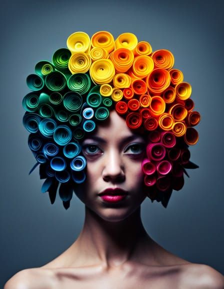 Ikigai Quilled Model in Glam-Punk-Goblincore Style