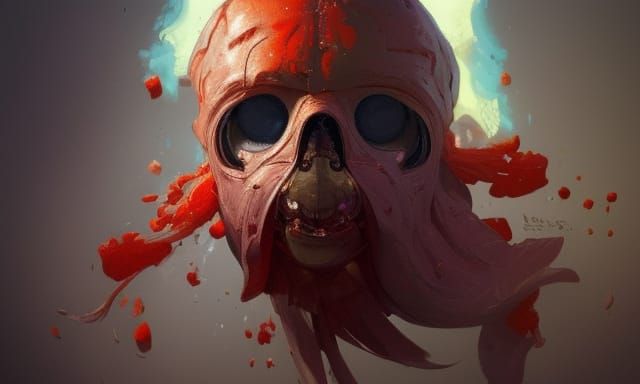 Brain Bomb Levitation: Hyperdetailed Digital Art