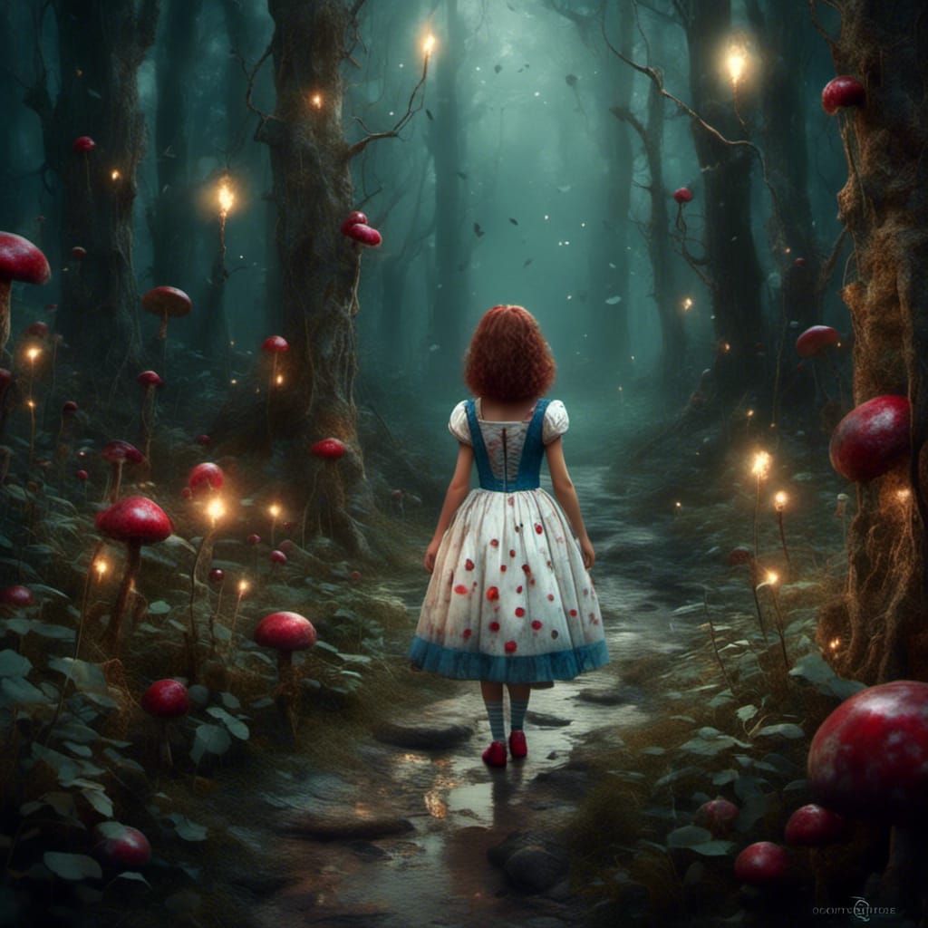 Dorothy Gale's Dystopian Forest Witchcraft: Artstation Style