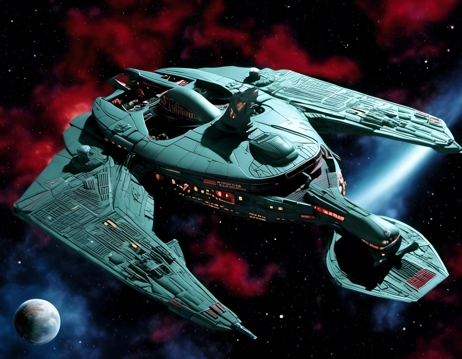 Detailed Klingon Bird of Prey Starship Design