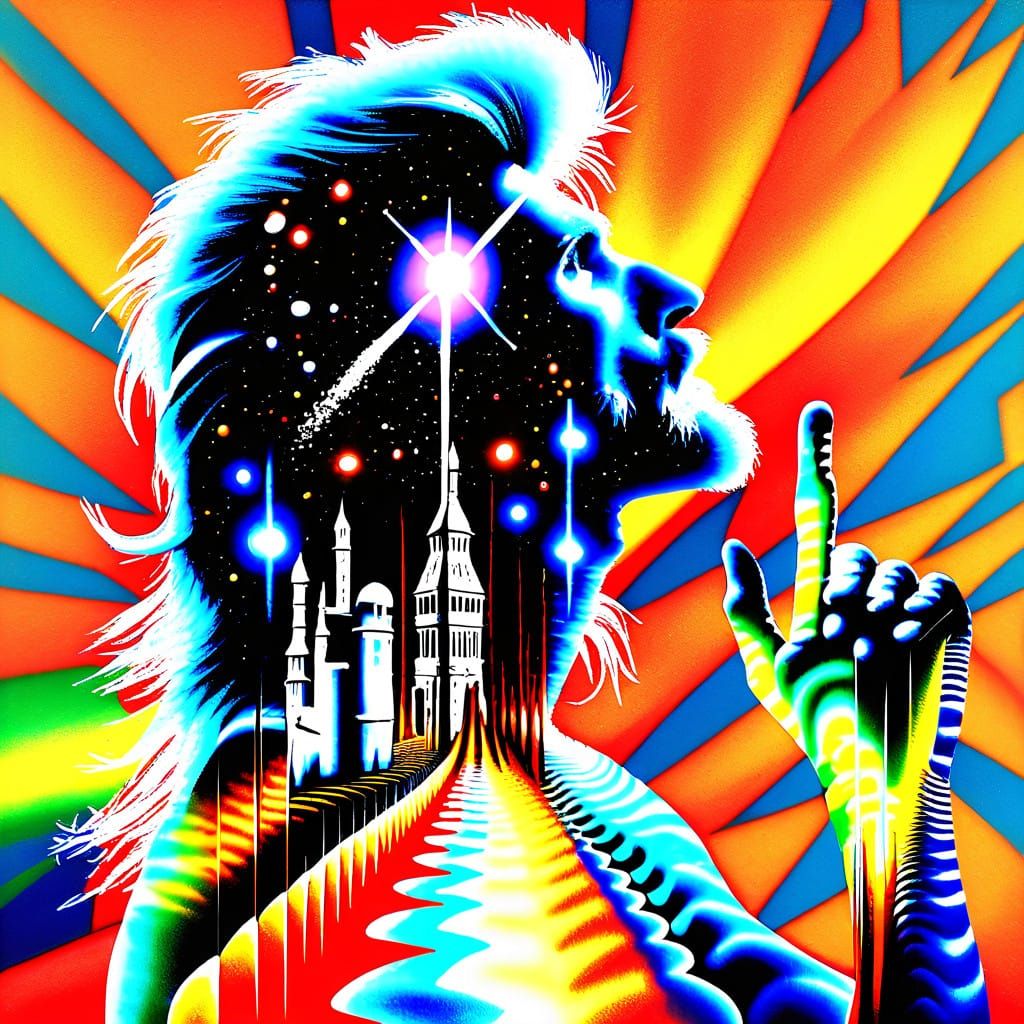 Fractal Vortex in M.C. Escher Style