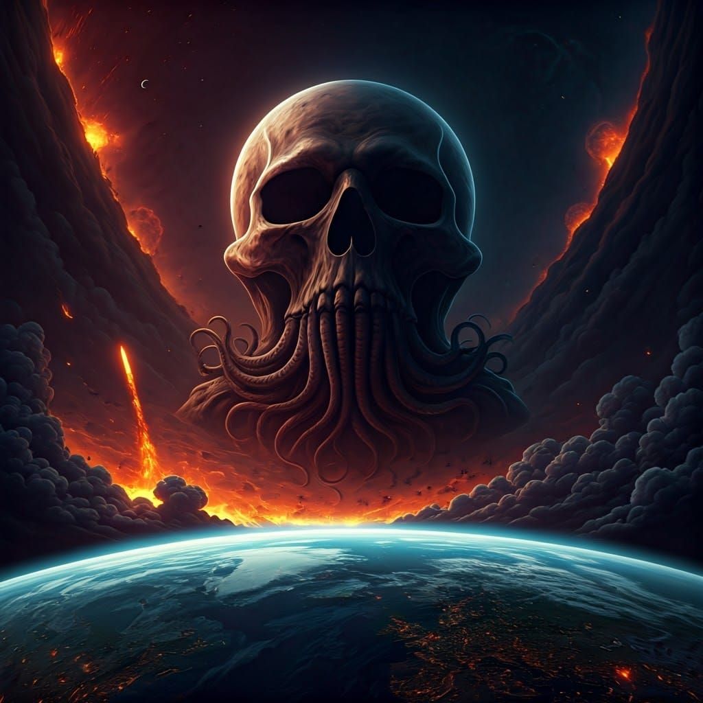 Skull Planet Nibiru Descends on Earth