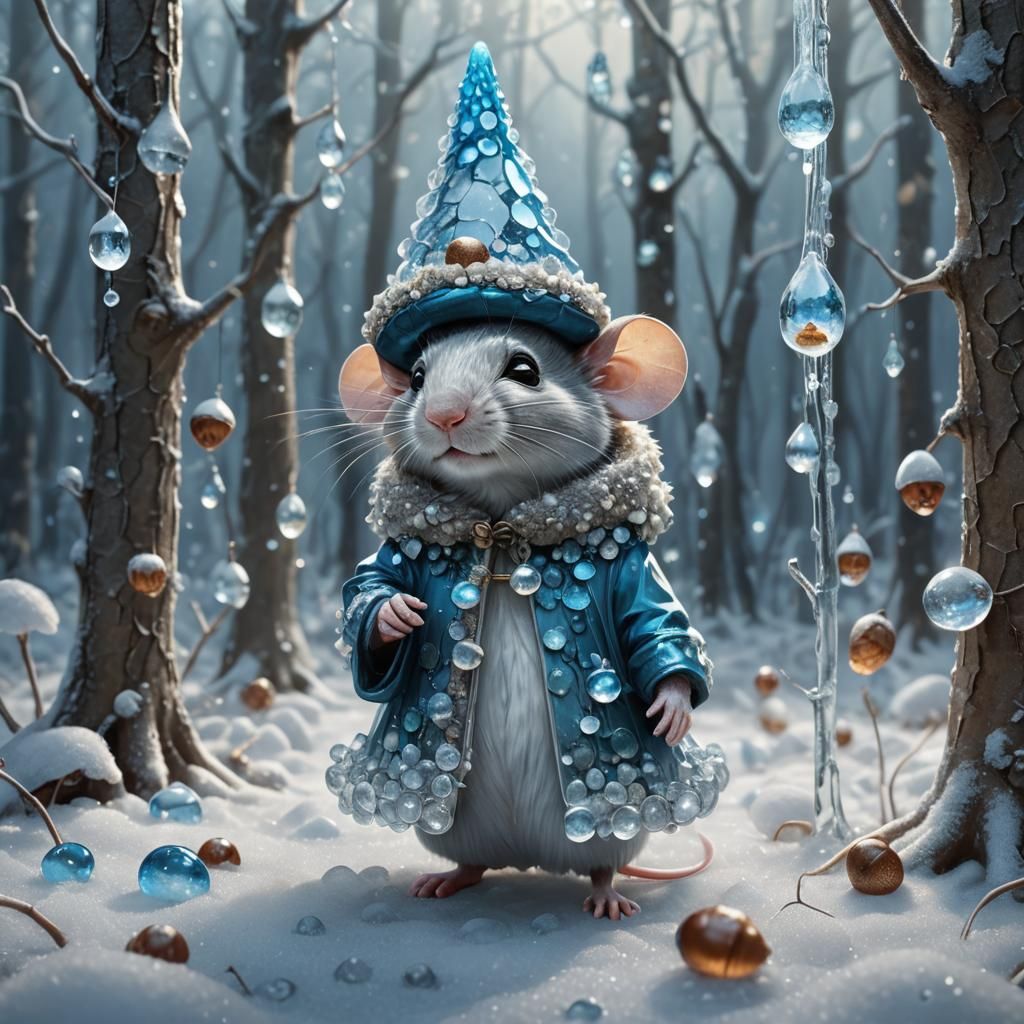 Mouse in Winter Forest Concept Art