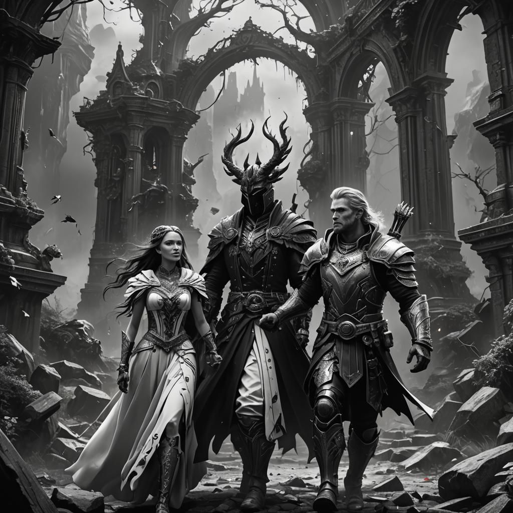 Black and White Spirits Reunite: Detailed Matte Painting