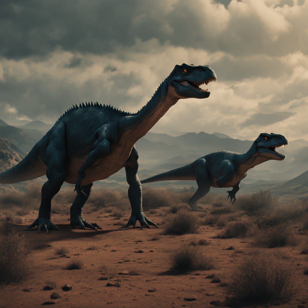 Epic Prehistoric Landscape in Cinematic Style