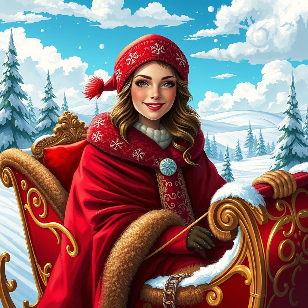 Victorian Winter Princess in Candyland Wonderland