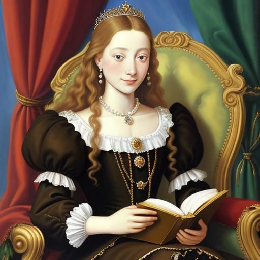 Queen Margot Portrait in Surrealist Style