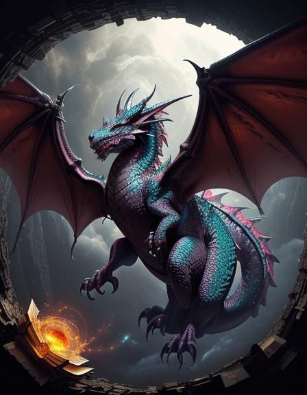 Dragon Vortex from Book: Digital Graffiti Art