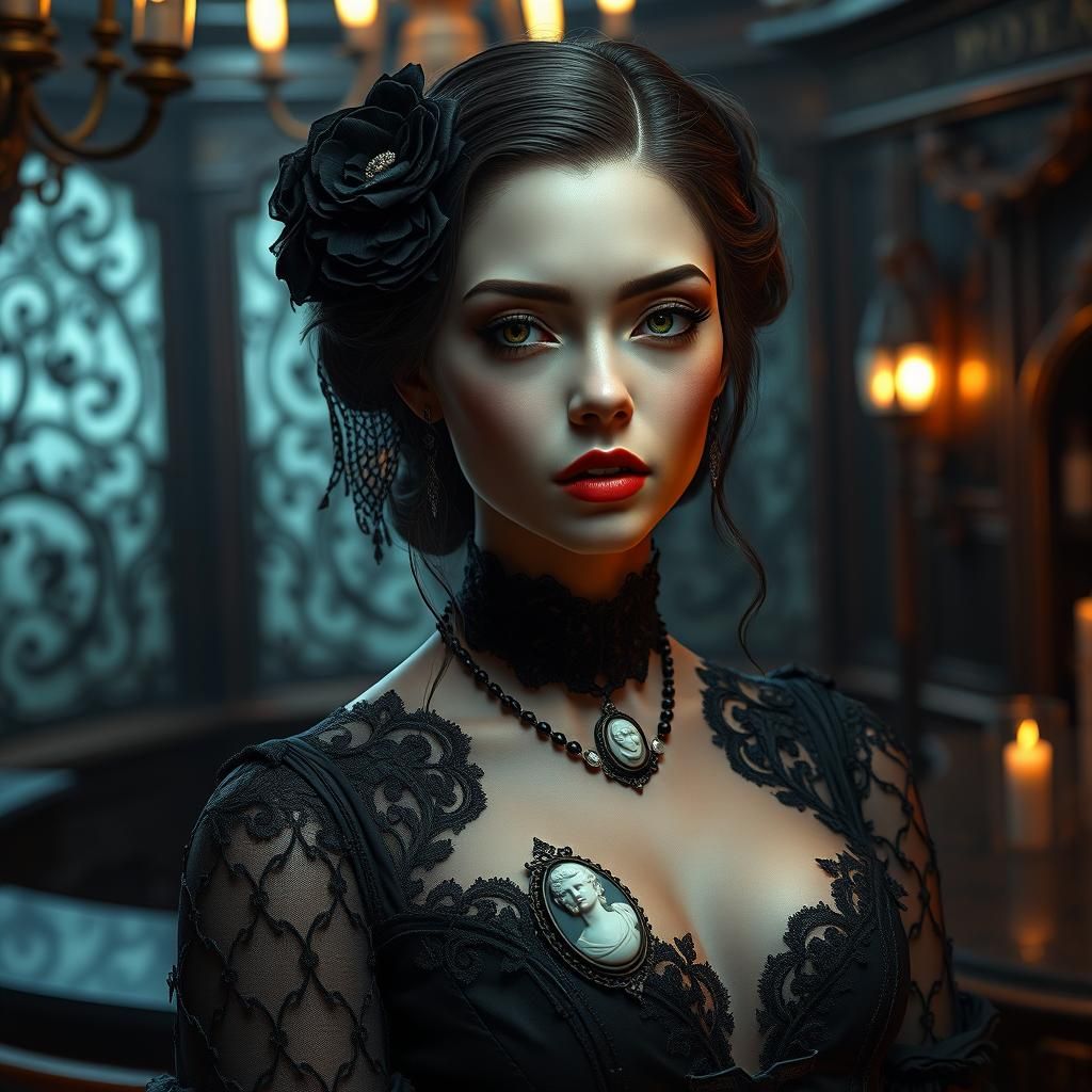 Gothic barmaid