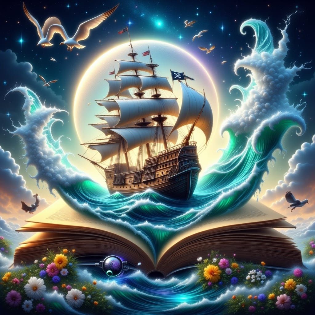 Hyperreal Astronaut in Cosmic Garden