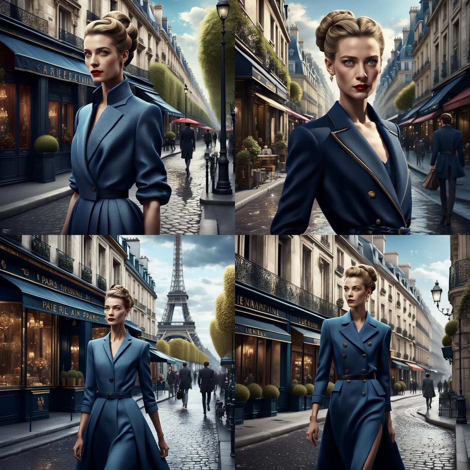 Elegant Woman in Paris: Fantasy Concept Art