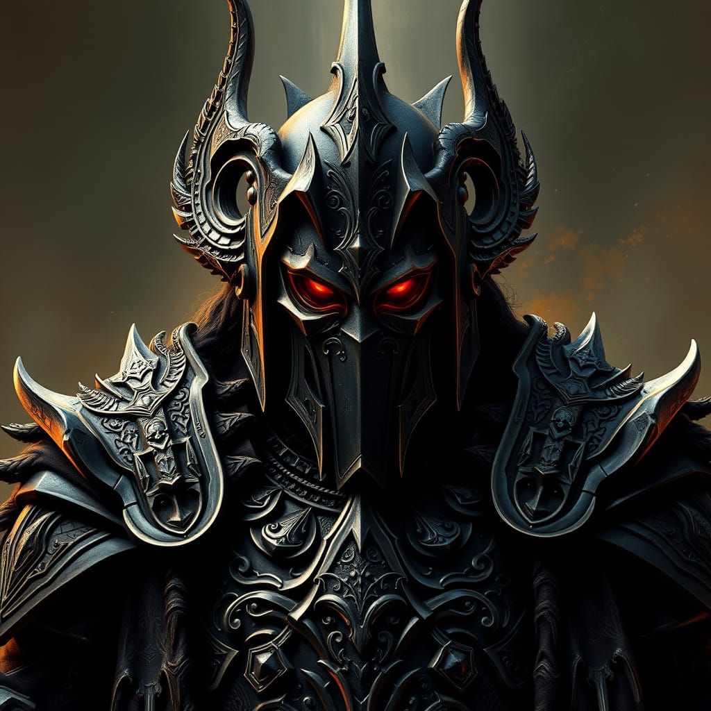 Dark Lord Sauron in Gothic Black Armor