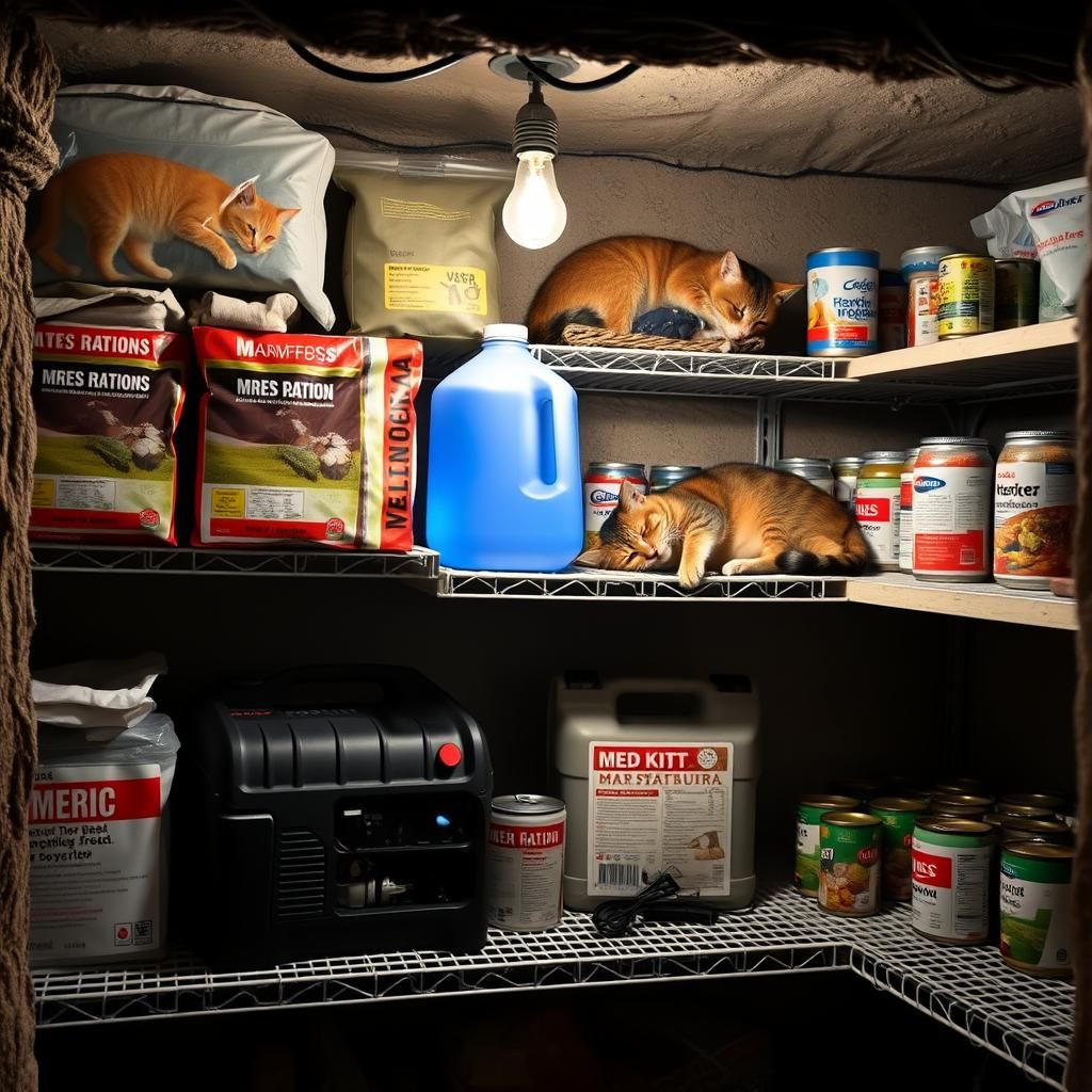 Emergency Preparedness Shelf in Underground Bunker