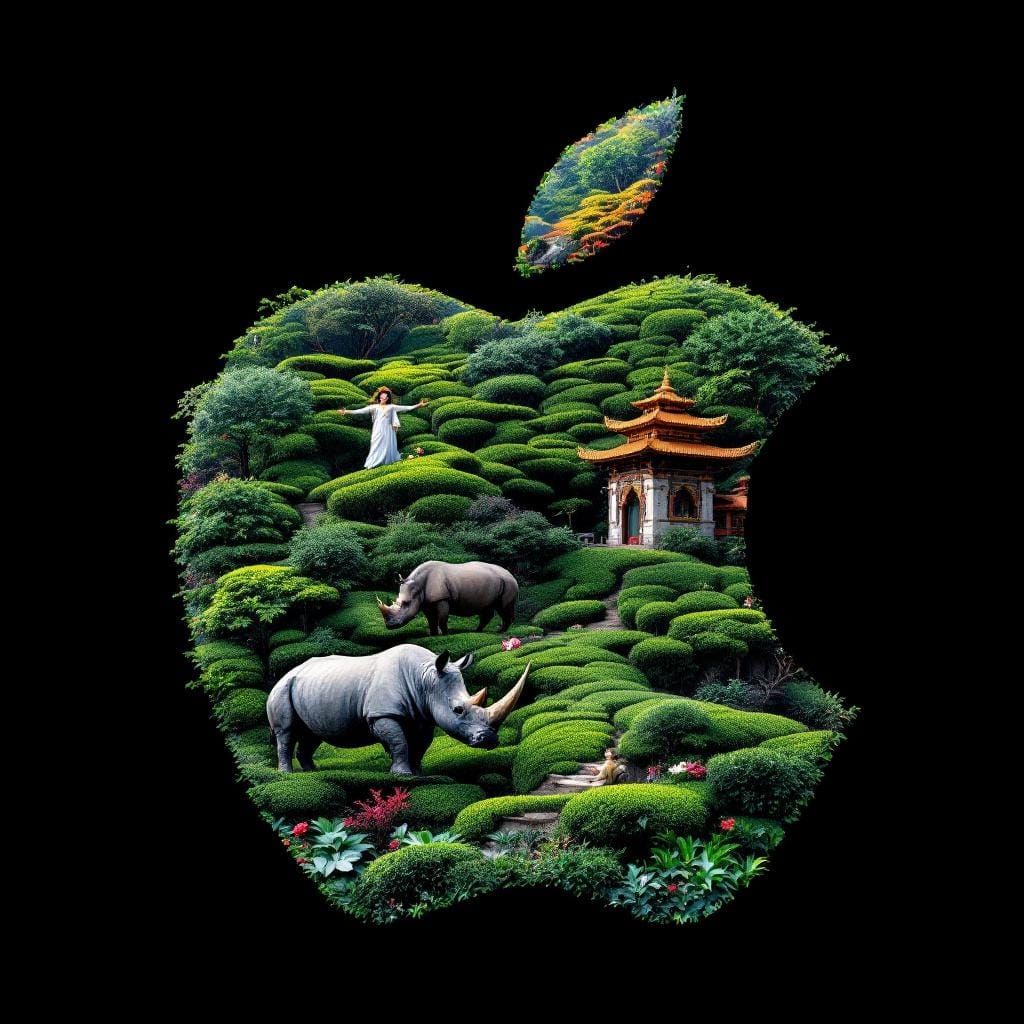 Apple iPhone Logo with Assam Elements