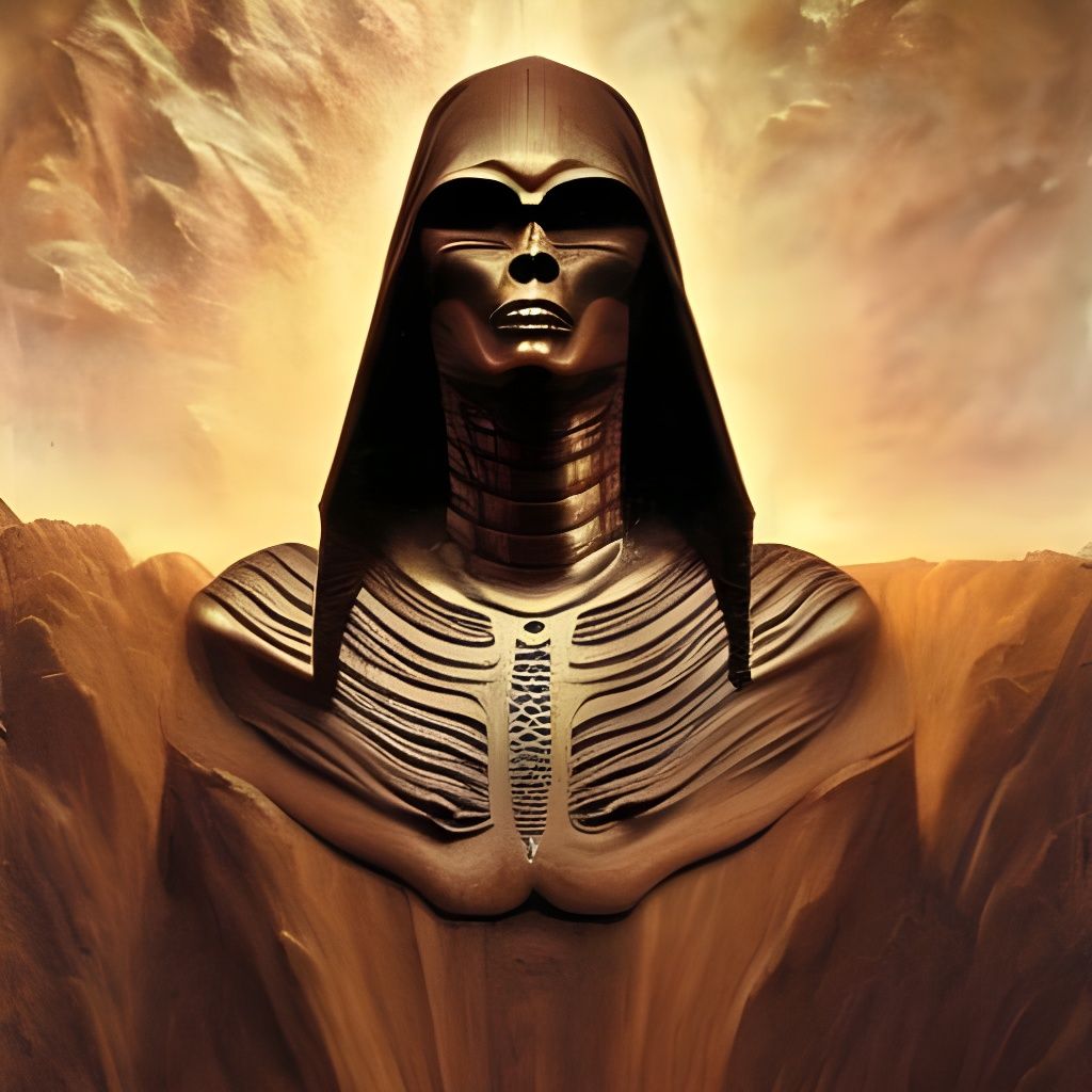 Evil Pharaoh Dominator in Sci-Fi Retro Style