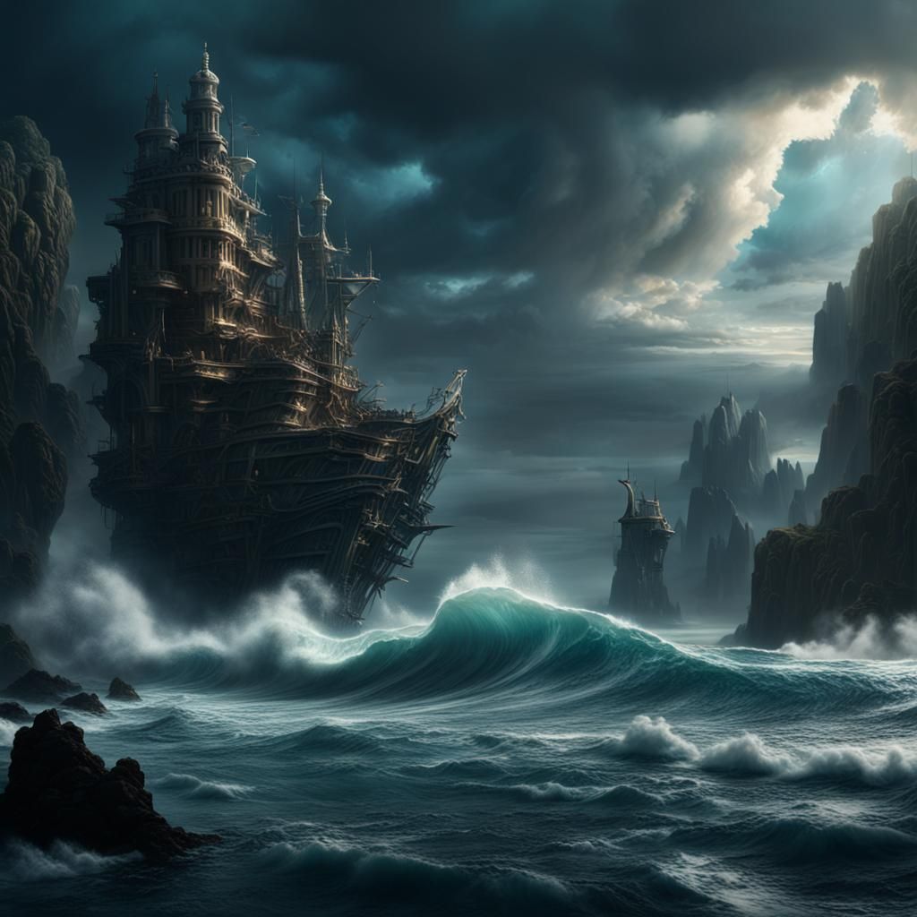 Epic Oceanus Deep Digital Matte Painting